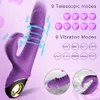 Vibrateurs Rabbit Thrushing Vibrator Automatique Télescopique G-Spot Clintoris Simulator Masturbation Féminine Sex Toys Pour Femmes Adultes 230712