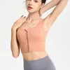 Tenue de yoga femmes soutien-gorge de Sport sous-vêtements d'entraînement à fort impact avant fermeture éclair antichoc soutiens-gorge de course rembourrés débardeurs Gym Fitness gilet femme