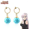 Chaînes Anime Les Sept Péchés Capitaux Pendentif Elizabeth Liones Bleu Soleil Étoiles Lune Collier Pour Femmes Oreille Clip Bijoux