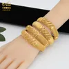 Bangle ANIID Dubai Bangles 24K Gold Color African Bracelet For Women Wholesale Designer Alloy Jewellery Wedding Luxury Hawaiian Jewelry 230711
