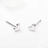 Stud Earrings CAOSHI Simple Design Heart For Women Young Girl Versatile Accessories 3 Colors Available All Match Trend Jewelry