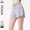 ALS Yoga Hotty Hot Shorts Pocket Kieszonka wieżowca elaktyczna talia spandeksu solidne szorty szorstkie kobiety miękki trening rajstopy fiess stroje jogi spodni na siłownia zużycie