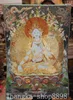 Vale la pena collezionare dipinti appesi in seta Tara Buddha Thangka con sette occhi bianchi del buddismo tibetano e decorazioni squisite L230704