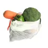 Reusable Mesh Produce Bags Double Stitched Drawstring Mesh Bag Pouch Multipurpose Food Fruits Vegetable Storage Bags