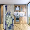 Other Decorative Stickers Abstract Line Fridge Stickers Adhesive Full Door Cover for Refrigerator Wine Cabinet Door Wallpaper Murals Art Decor Removable x0712