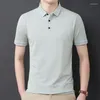 Polos pour hommes Polo T-shirt à manches courtes en vert rouge gris clair blanc noir: parfait pour l'été et l'occasion hommes tous les jours hauts confortables 2023