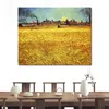 Berömda målningar av Vincent Van Gogh Solnedgång vid Wheat Field 1888 Impressionistiskt landskap Handmålade oljekonstverk Heminredning