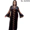 Ethnic Clothing African Dresses For Women Dashiki Mesh Ruffle Sleeve Robe Dress Africa Clothes Super Elastic Diamonds Party Maxi196m