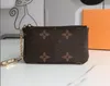 كيس مفتاح محفظة Pochette CLES مصممي الأزياء حقيبة اليد رجال حامل بطاقة الائتمان حامل عملة كوين حقيبة محفظة مع مربع