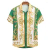 Camisas casuais masculinas unissex 2023 respirável havaiano barroco francês impressão 3D alta moda streetwear solto