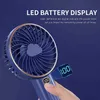 Electric Fans Portable Handheld Electric Fan 2400mAh USB Rechargeable 5 Gear Speed Cooler Wind Mini Desktop Folded Fan For Outdoors Home