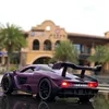 Diecast Model car 132 McLaren Senna Alloy Sports Car Model Diecasts Metal Toy Vehicles Car Model Simulation Sound and Light Collection Kids Gifts 230711