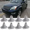 10pcs Car Rocker لوحة صب مقاطع التثبيت مقاطع بلاستيكية رمادية الاستبدال accessories لكزس GX470-2003-2004