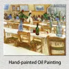 Hochwertige Vincent Van Gogh-Gemälde-Reproduktion, Innenraum eines Restaurants, handgefertigte Leinwandkunst, Landschaft, Heimdekoration für Schlafzimmer