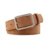 Cintos de moda Fashion Retro Belt Belty Style Women Women simples Cabeça de fivela de fivela de couro