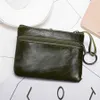 Mini Purse for Men Wallet Women Genuine Leather Zipper Vintage Short Lady Small Slim Female Women's Wallet Male Thin portomonee L230704