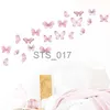 Autres autocollants décoratifs 17pcs aquarelle papillon stickers muraux pour filles chambre enfants chambre stickers muraux salon bébé pépinière chambre décor papier peint x0712