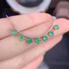 collar verde piedra real