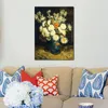 Fiori in vaso blu dipinto a mano Vincent Van Gogh su tela impressionista pittura di paesaggio per la decorazione domestica moderna