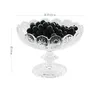 Platen Creatieve Relief Glas Fruitschaal Nordic Moderne Hoge Voeten Snoep Snack Gedroogd Dessert Schotel Salontafel Bureau Ornament