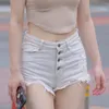 Koreański styl damskie spodnie z otwartym kroczem z ukrytymi zamkami Mini krótkie seksowne dżinsy Y2K Push Up Booty podnoszenie majtek bez krocza klub