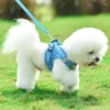 Hundhalsband Reflekterande valpkattseleväst med gående koppel Justerbart kattungehalsband Polyesternät för små medelstora hundar