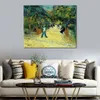 Handgemaakte canvas kunst Vincent van Gogh schilderij ingang van de openbare tuin in Arles dorp landschap kunstwerk badkamer decor