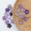 Colares com pingente 12mm estrela facetada cristal natural mini pedra de quartzo de cinco pontas pingentes para fazer joias acessórios faça você mesmo