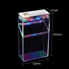 Latest USB Smoking Lighter Transparent Colorful Atmosphere Light Lamp Multifunctional Herb Tobacco Cigarette Holder Stash Case Portable Storage Box Container