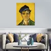 Canvas Art Vincent Van Gogh живопись молодой человек в ручной работы ручной работы Vibrant Decor для винного погреба