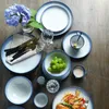 Dinnerware Sets Color Gradient Plates And Cups Restaurant Ceramic Tableware Simple Style Bowls Chinese Elegant Containers Kitchen