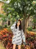 Paris home designer autumn and winter fashion brand knit sweater women round neck letter LOGO jacquard casual loose lazy style outside to wear