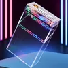 Latest USB Smoking Lighter Transparent Colorful Atmosphere Light Lamp Multifunctional Herb Tobacco Cigarette Holder Stash Case Portable Storage Box Container