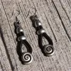 Ohrstecker 2023 Mode Frauen Bohemian Geometrische Spirale Tropfen Leder Seil Ohrring Retro Legierung