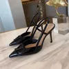 Desinger Sandals 여성 하이힐 신발 클래식 펌프 6cm 8cm 10cm Super Heels 누드 검은 특허 가죽 숙녀 고급 웨딩 신발 35-44