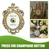 Autres Fournitures De Fête D'événement Européenne Rétro Champagne Sonnette Anneau Mini Presse Sonnette Décor De Chambre Vintage Décoration De La Maison Accessoires Ovale Carré Sonnettes 230712