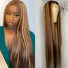 26inche Highlight Wigs Human Hair Straight 13x4 Lace Front Wigs Human Hair Lace Wigs Honey Blonde Colored