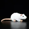 Plush Dolls Soft Real Life Mini White Rats Mouse Plush Toy Lifelike Mice Stuffed Animals Toys Birthday Christmas Gifts 230711