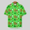 Vrijetijdsoverhemden voor heren Kerstboom Vakantieprint Strandoverhemd Hawaiian Trending Blouses Heren 3XL 4XL