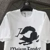 落書きルーズ Tシャツキツネプリント半袖ファッションカジュアル半袖ビッグメンズ Tシャツハイストリートパーソナライズされたアメリカン Tシャツ