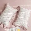 Pillow 1Pc White Pillowcase Sham Princess European Pillow Cover Protector Bedding Cotton Solid Ruffle Pillow 48*74cm 230712