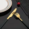 Dinnerware Sets Stainless Steel Set 16Pcs Dinner Knife Fork Tea Spoon Cutlery Pink Gold Tableware Mirror Luxury Wedding Home Flatware