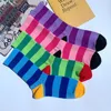 Women Socks Men's And Women's Mid-tube European American Street Striped Sports Skateboarding College Style Cotton Stockings