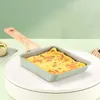 Pannen 2PcsSet Koekenpan En Siliconen Spatel Japanse Tamagoyaki Omelet Pot Graniet Koekenpan Voor Koken Ei Pannenkoek Keuken tool 230711