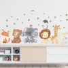 Autres autocollants décoratifs Stickers muraux pour chambre de bébé Dessin animé Animal Train Éléphant Girafe Stickers muraux pour chambre d'enfant Chambre d'enfant Chambre Stickers Wallpapper x0712