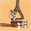 Dog Collars Leashes Ins Style Lovely Charm Pet Harnesses Cute Bear Ornament Pattern Festival Personality Keji Chai Dhwyz