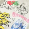 New Hellstar Skull graffiti print hoodie for both men and women Men's Hoodies Sweatshirts flame designer hoodie long sleeve coat plus size MLXL2XL