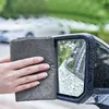 Nouveau 3 pièces chiffons d'essuyage en verre magiques serviettes de nettoyage de lavage de verre de voiture miroir de fenêtres de maison épaissir le chiffon de nettoyage lingettes propres efficaces