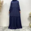 エスニック服イスラム教徒の女性ヒジャブドレス祈りの衣服ジルバブアバヤロングシンプルエレガントなラマダンガウンアバヤスカートイスラム服