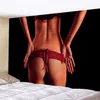 Tapestries Retro Background Wall Tapestry Women Line Draw Couple Love Blanket Carpet Hanging Wall Cloth Tapestries R230710